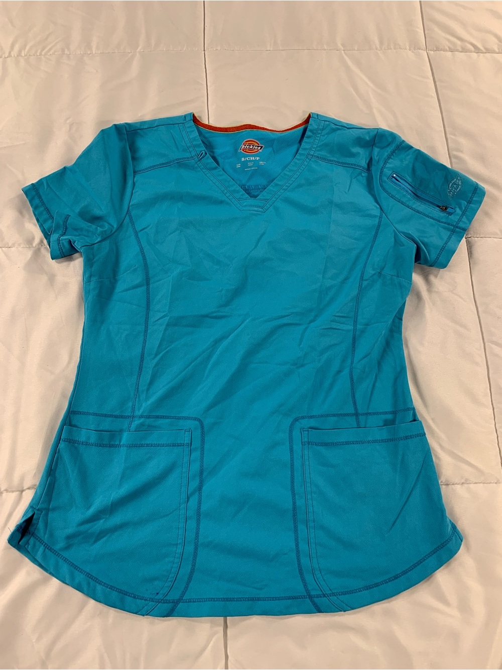 Pre loved DICKIES scrub top womens size S
